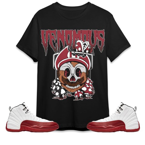 Mario Venomous Unisex Tees Jordan 12 Cherry to Match Sneaker,Outfit Birthday Gift Jezsport.com