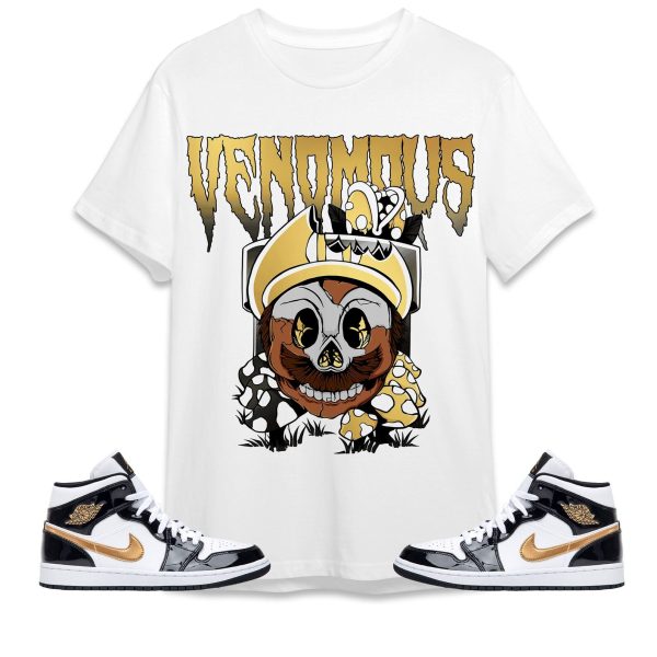 Mario Venomous Unisex Tees Jordan 1 Mid SE Black Gold to Match Sneaker,Outfit Birthday Gift Jezsport.com