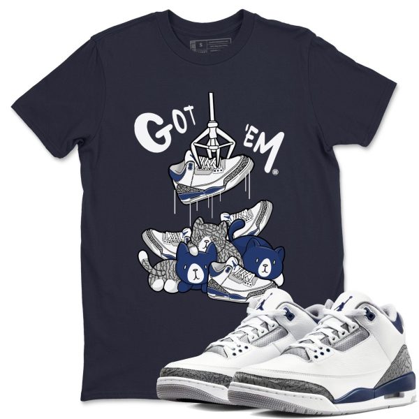 Treasure Hunter Sneaker Tee - Casual Unisex Cotton Sneaker T-Shirt To Match 3s Midnight Navy Jezsport.com