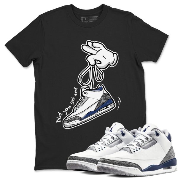 Cartoon Hands Sneaker Tee - Casual Unisex Cotton Sneaker T-Shirt To Match 3s Midnight Navy Jezsport.com