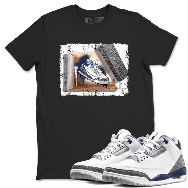 New Kicks Sneaker Tee - Casual Unisex Cotton Sneaker T-Shirt To Match 3s Midnight Navy Jezsport.com