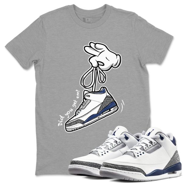 Cartoon Hands Sneaker Tee - Casual Unisex Cotton Sneaker T-Shirt To Match 3s Midnight Navy Jezsport.com