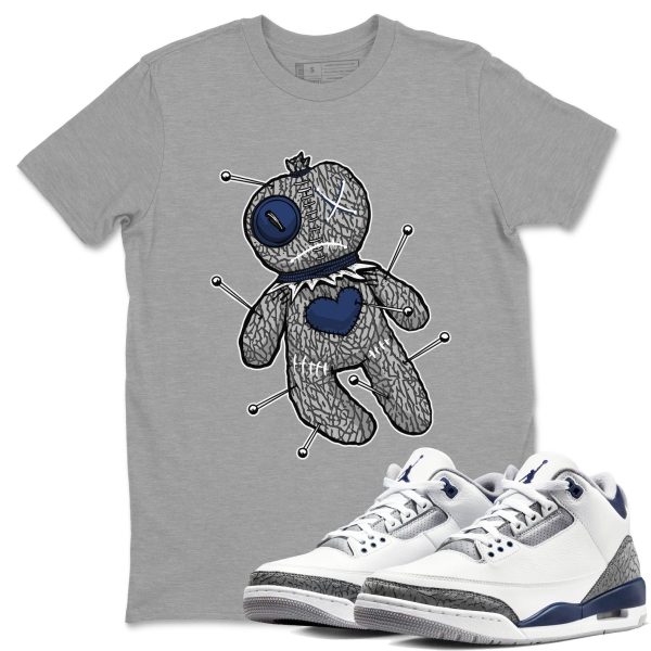 Voodoo Doll Sneaker Tee - Casual Unisex Cotton Sneaker T-Shirt To Match 3s Midnight Navy Jezsport.com