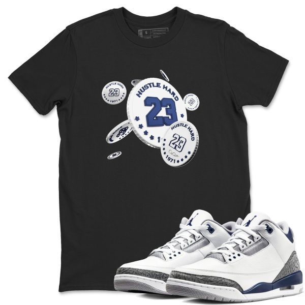 Coin Drop Sneaker Tee - Casual Unisex Cotton Sneaker T-Shirt To Match 3s Midnight Navy Jezsport.com