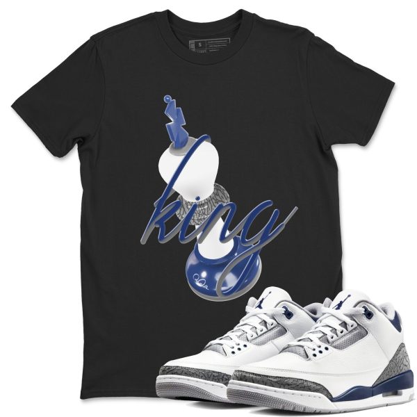 3D King Sneaker Tee - Casual Unisex Cotton Sneaker T-Shirt To Match 3s Midnight Navy Jezsport.com