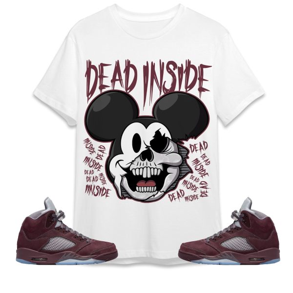 Mickey Horror Unisex Tees Jordan 5 Burgundy to match Sneaker, Outfit Birthday Gift for Friends Jezsport.com