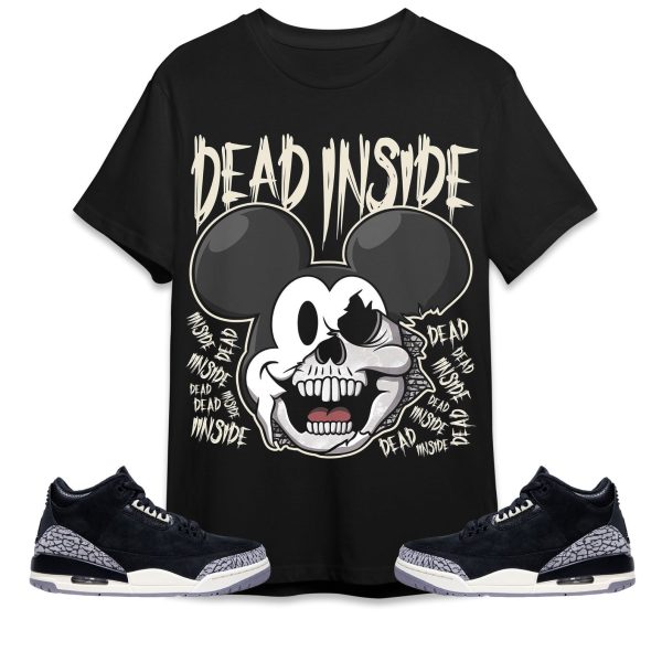 Mickey Horror Unisex Tees Jordan 3 Off Noir to match Sneaker, Outfit Birthday Gift for Friends Jezsport.com