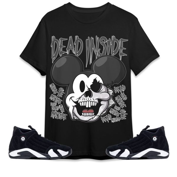 Mickey Horror Unisex Tees Jordan 14 Black White to match Sneaker, Outfit Birthday Gift for Friends Jezsport.com