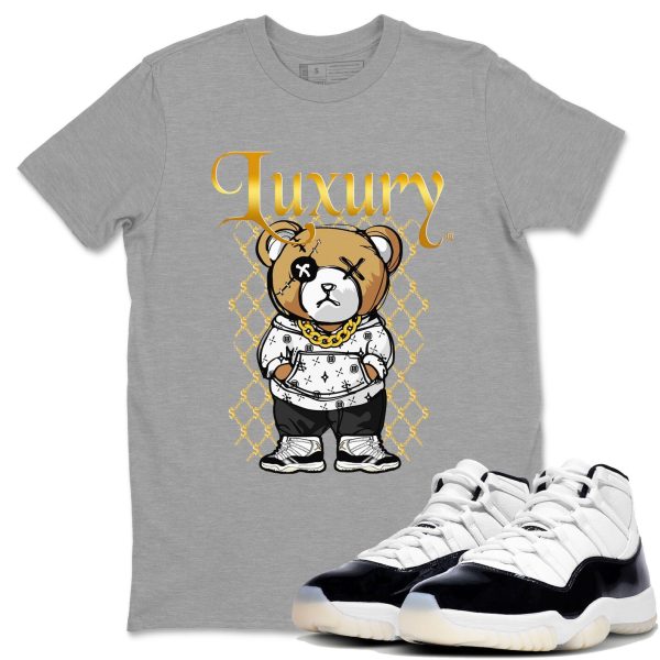 Luxury BearUnisex Crew Neck Sneaker Matching Tee Shirt To Match 11s Gratitude Jezsport.com