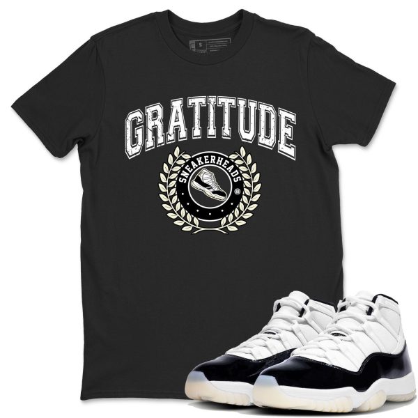 Sneaker Letter Unisex Crew Neck Sneaker Matching Tee Shirt To Match 11s Gratitude Jezsport.com