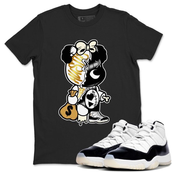 Stitched Hustle Bear Unisex Crew Neck Sneaker Matching Tee Shirt To Match 11s Gratitude Jezsport.com