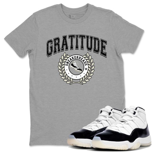 Sneaker Letter Unisex Crew Neck Sneaker Matching Tee Shirt To Match 11s Gratitude Jezsport.com