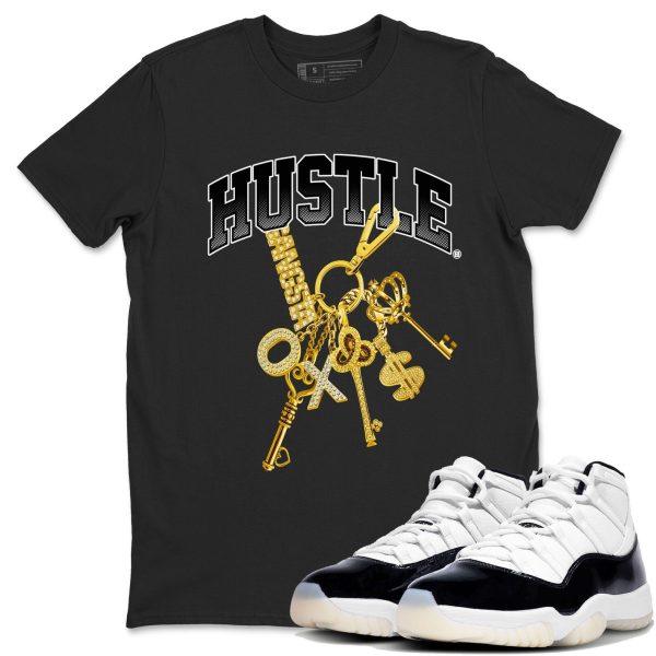 Gold Hustle Unisex Crew Neck Sneaker Matching Tee Shirt To Match 11s Gratitude Jezsport.com