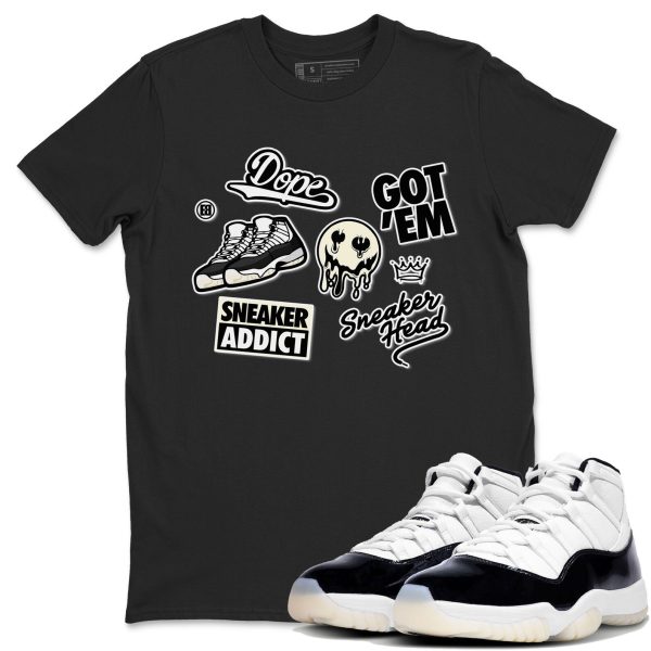 Sneakerhead Sticker Unisex Crew Neck Sneaker Matching Tee Shirt To Match 11s Gratitude Jezsport.com