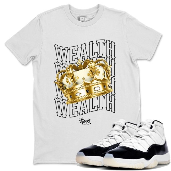 Wealth Unisex Crew Neck Sneaker Matching Tee Shirt To Match 11s Gratitude Jezsport.com