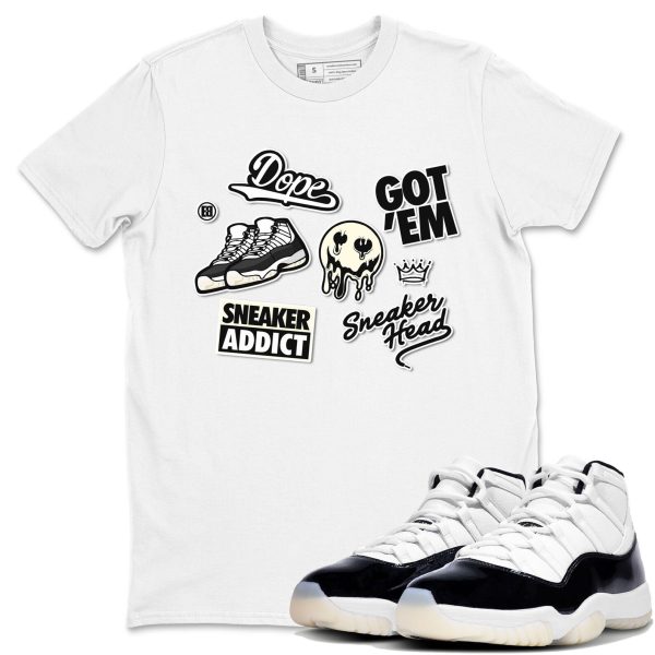 Sneakerhead Sticker Unisex Crew Neck Sneaker Matching Tee Shirt To Match 11s Gratitude Jezsport.com