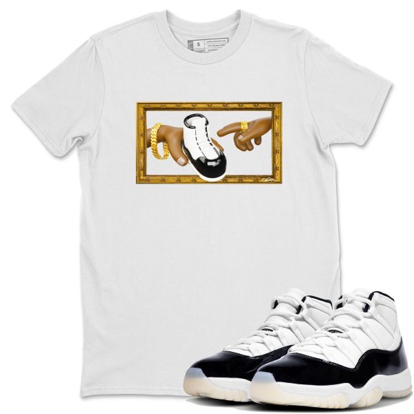 The Creation Of Adam Unisex Crew Neck Sneaker Matching Tee Shirt To Match 11s Gratitude Jezsport.com