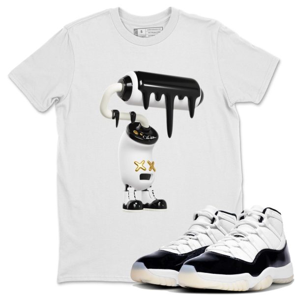 3D Paint Roller Unisex Crew Neck Sneaker Matching Tee Shirt To Match 11s Gratitude Jezsport.com