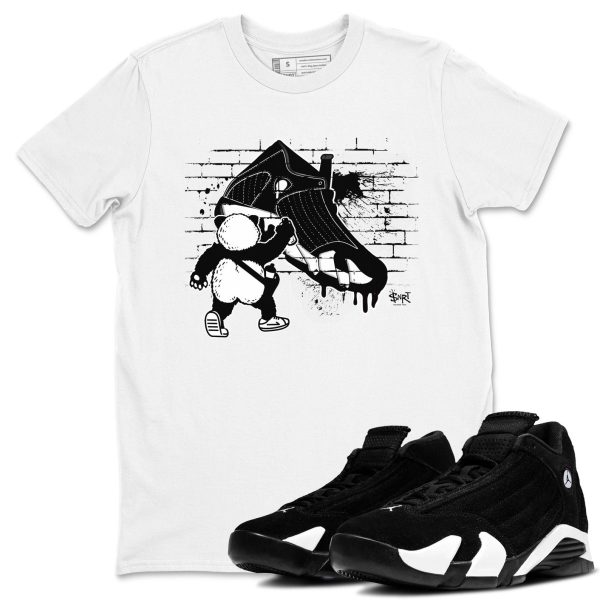 Panda Artist Sneaker Tee - Casual Unisex Cotton Sneaker T-Shirt To Match 14s Black White Jezsport.com