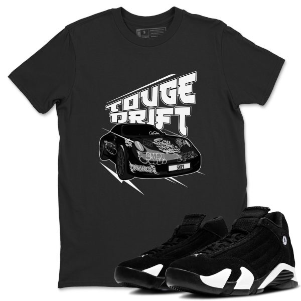 Touge Drift Sneaker Tee - Casual Unisex Cotton Sneaker T-Shirt To Match 14s Black White Panda Jezsport.com