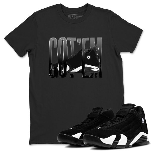 Wiggling Gotem Sneaker Tee - Casual Unisex Cotton Sneaker T-Shirt To Match 14s Black White Panda Jezsport.com