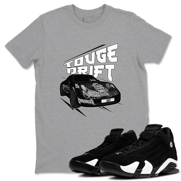 Touge Drift Sneaker Tee - Casual Unisex Cotton Sneaker T-Shirt To Match 14s Black White Panda Jezsport.com