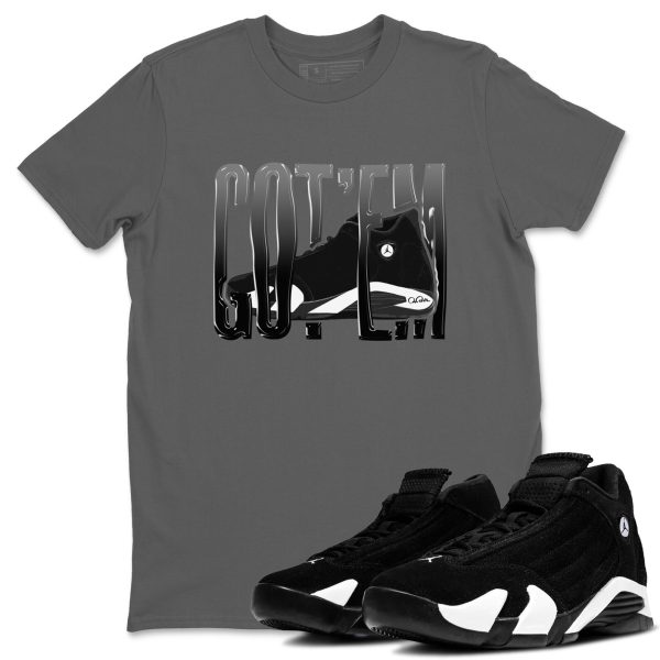 Wiggling Gotem Sneaker Tee - Casual Unisex Cotton Sneaker T-Shirt To Match 14s Black White Panda Jezsport.com