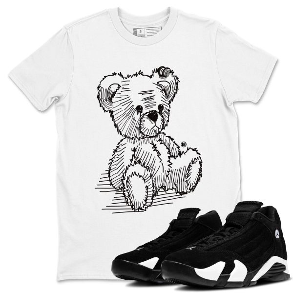 Line Bear Sneaker Tee - Casual Unisex Cotton Sneaker T-Shirt To Match 14s Black White Panda Jezsport.com