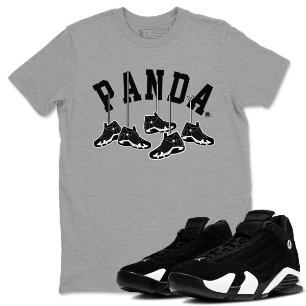 Hanging Sneakers Sneaker Tee - Casual Unisex Cotton Sneaker T-Shirt To Match 14s Black White Panda Jezsport.com