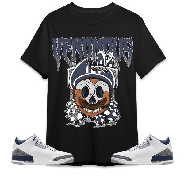 Mario Venomous Unisex Tees Jordan 3 White Navy to Match Sneaker,Outfit Birthday Gift Jezsport.com