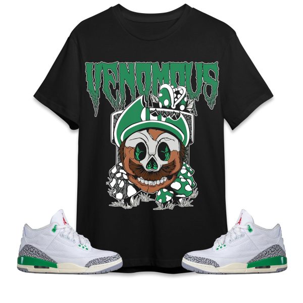 Mario Venomous Unisex Tees Jordan 3 Lucky Green to Match Sneaker,Outfit Birthday Gift Jezsport.com