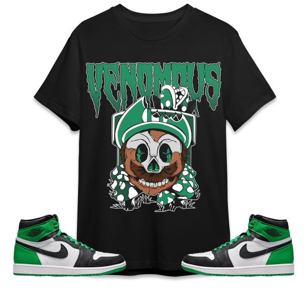 Mario Venomous Unisex Tees Jordan 1 Celtic Lucky Green to Match Sneaker,Outfit Birthday Gift Jezsport.com