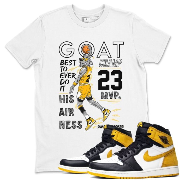 MVP Goat - Casual Unisex Cotton Sneaker T-Shirt To Match 1s Yellow Ochre Streetwear Jezsport.com