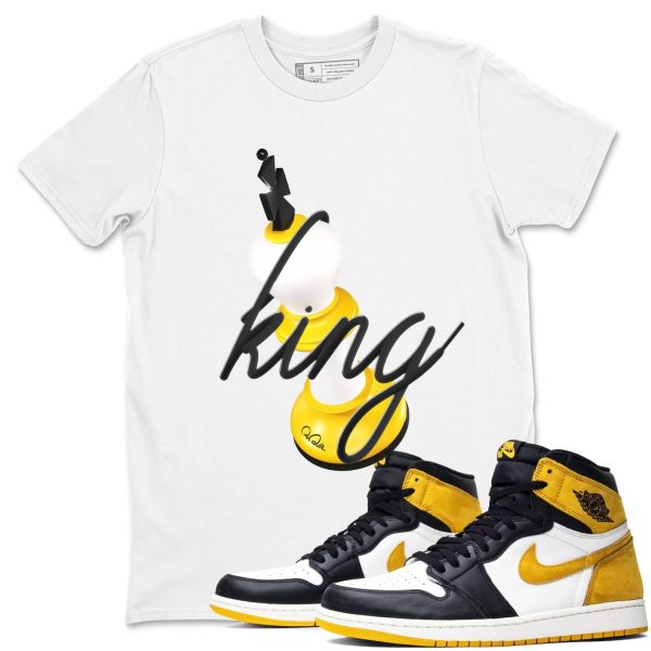 3D King - Casual Unisex Cotton Sneaker T-Shirt To Match 1s Yellow Ochre Streetwear Jezsport.com