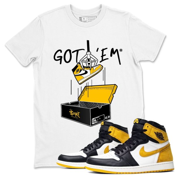 New Treasure Hunter - Casual Unisex Cotton Sneaker T-Shirt To Match 1s Yellow Ochre Streetwear Jezsport.com