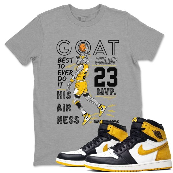 MVP Goat - Casual Unisex Cotton Sneaker T-Shirt To Match 1s Yellow Ochre Streetwear Jezsport.com