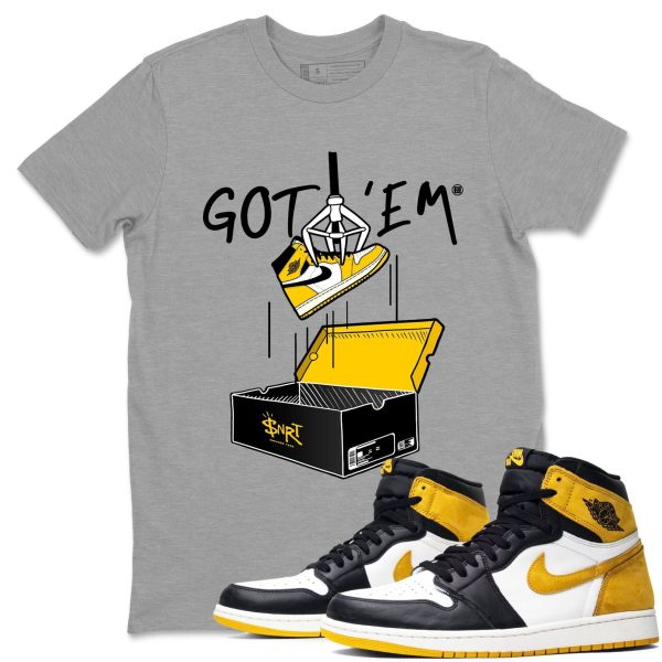 New Treasure Hunter - Casual Unisex Cotton Sneaker Matching T-Shirt To Match 1s Yellow Ochre Streetwear Jezsport.com