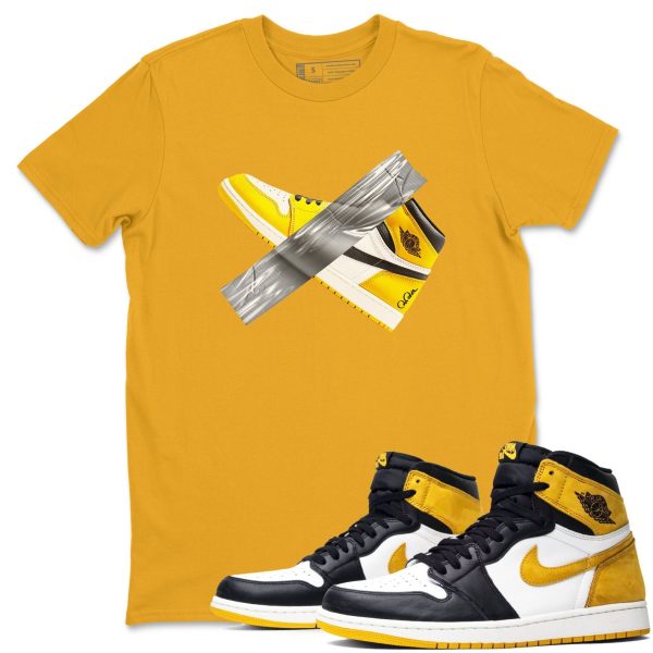 Duct Tape - Casual Unisex Cotton Sneaker T-Shirt To Match 1s Yellow Ochre Streetwear Jezsport.com