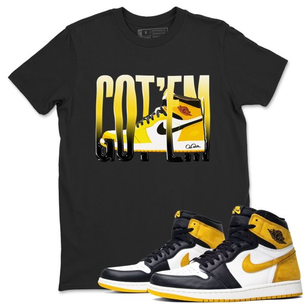 Wiggling Gotem - Casual Unisex Cotton Sneaker T-Shirt To Match 1s Yellow Ochre Streetwear Jezsport.com