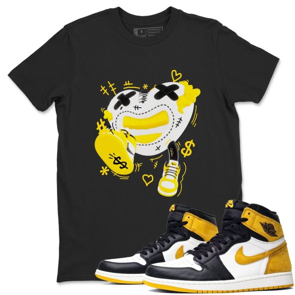 Walk In Love Sneaker Tee - Casual Unisex Cotton Sneaker T-Shirt To Match 1s Yellow Ochre Streetwear Jezsport.com