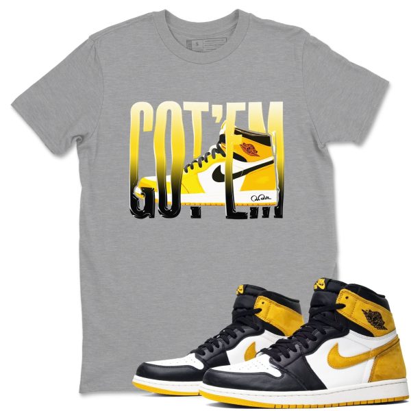 Wiggling Gotem - Casual Unisex Cotton Sneaker T-Shirt To Match 1s Yellow Ochre Streetwear Jezsport.com