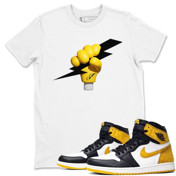 Grab The Thunder Sneaker Tee - Casual Unisex Cotton Sneaker T-Shirt To Match 1s Yellow Ochre Streetwear Jezsport.com