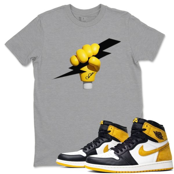 Grab The Thunder Sneaker Tee - Casual Unisex Cotton Sneaker T-Shirt To Match 1s Yellow Ochre Streetwear Jezsport.com