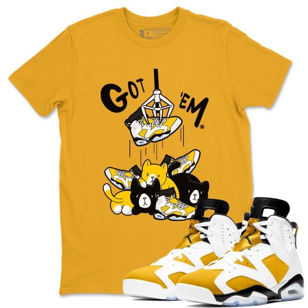 Treasure Hunter Sneaker Tee - Casual Unisex Cotton Sneaker T-Shirt To Match 6s Yellow Ochre Streetwear Jezsport.com