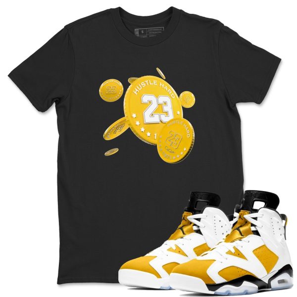 Coin Drop Sneaker Tee - Casual Unisex Cotton Sneaker T-Shirt To Match 6s Yellow Ochre Streetwear Jezsport.com