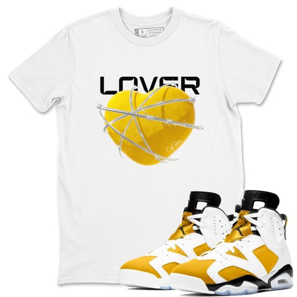 Heart Lover Sneaker Tee - Casual Unisex Cotton Sneaker T-Shirt To Match 6s Yellow Ochre Streetwear Jezsport.com