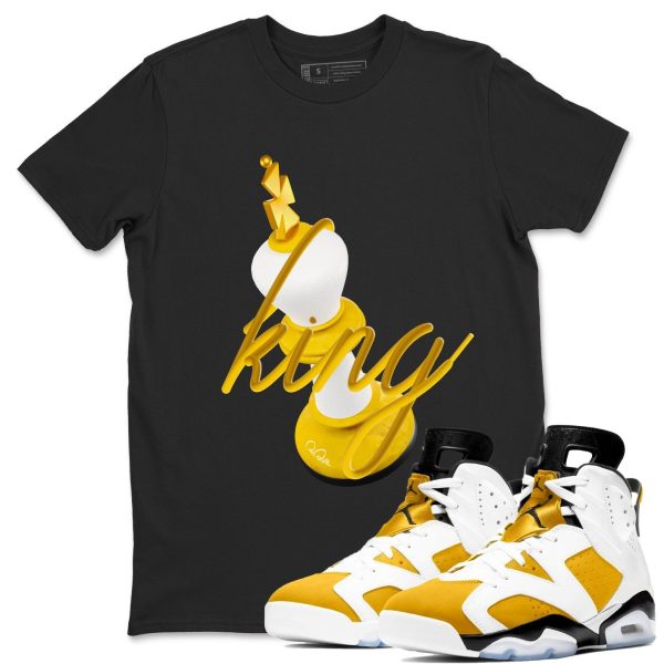 3D King Sneaker Tee - Casual Unisex Cotton Sneaker T-Shirt To Match 6s Yellow Ochre Streetwear Jezsport.com