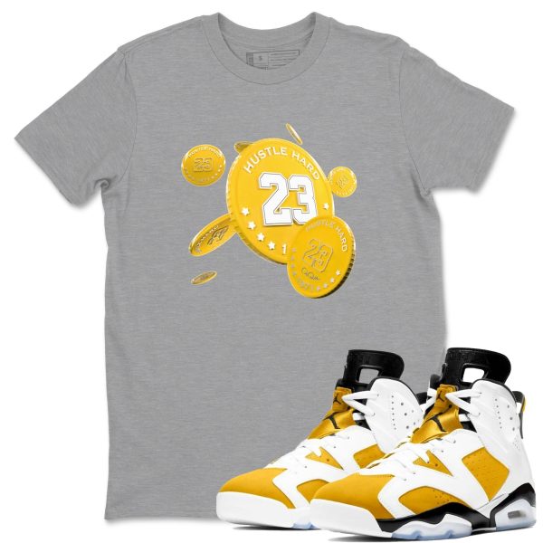 Coin Drop Sneaker Tee - Casual Unisex Cotton Sneaker T-Shirt To Match 6s Yellow Ochre Streetwear Jezsport.com