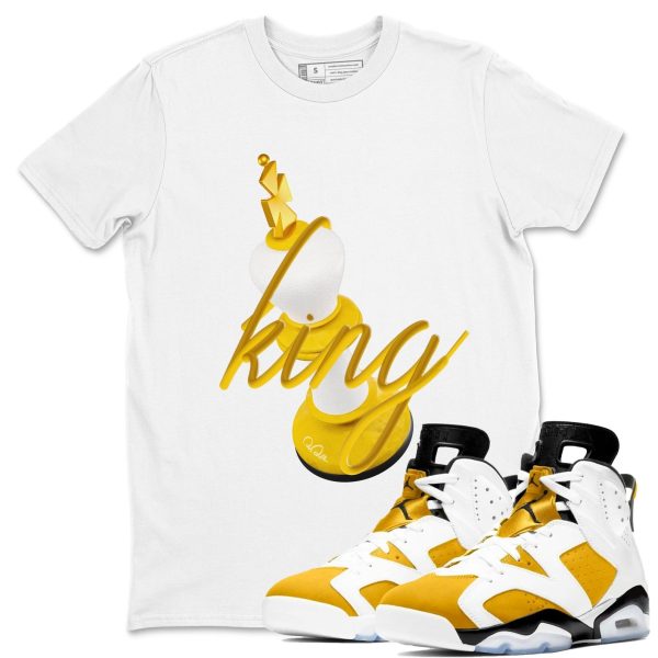 3D King Sneaker Tee - Casual Unisex Cotton Sneaker T-Shirt To Match 6s Yellow Ochre Streetwear Jezsport.com