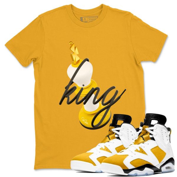 3D King Sneaker Tee - Casual Unisex Cotton Sneaker T-Shirt To Match 6s Yellow Ochre Streetwear Jezsport.com